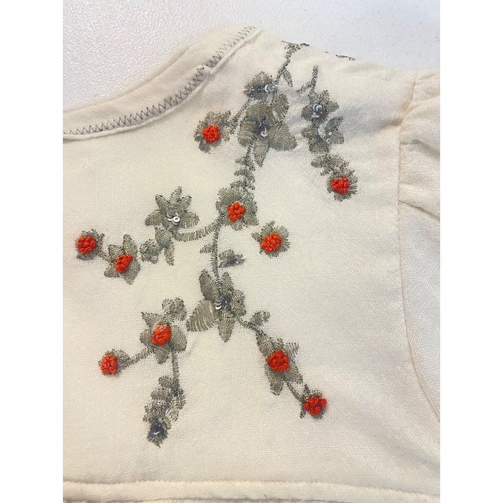 Anthropologie Meadow Rue Embroidered Wool Dress Size 0 - Picture 5 of 6